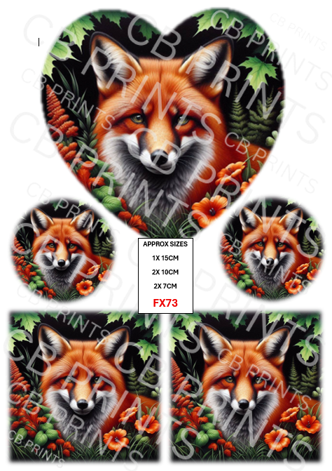 Fox Decoupage Print FX73 | Mulberry Paper