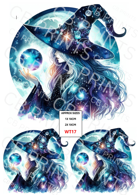 Witch Decoupage Paper Print WT17 – Mulberry Paper