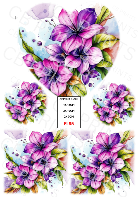 Floral Decoupage Print FL95 | Mulberry Paper