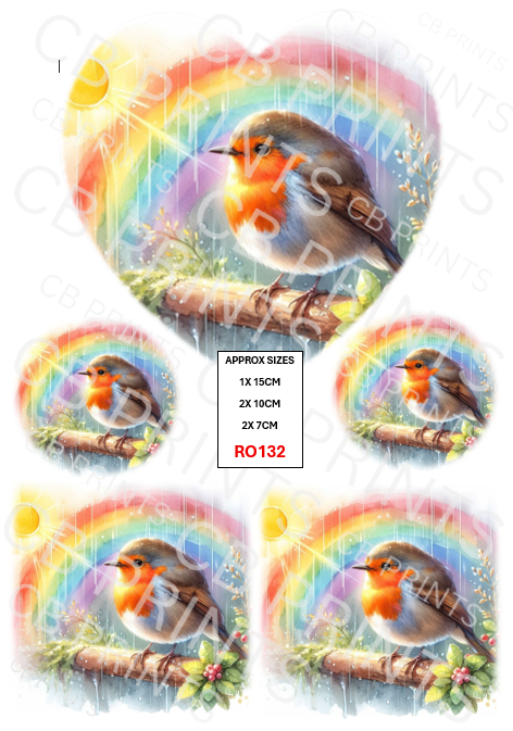 Robin Decoupage Print RO132 | Mulberry Paper