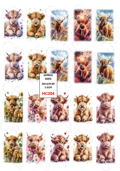 Highland Cow Decoupage Print HC204 | Mulberry Paper