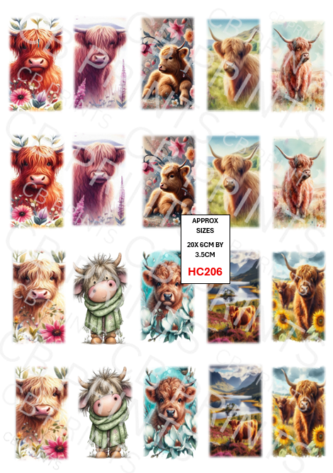 Highland Cow Decoupage Print HC206 | Mulberry Paper