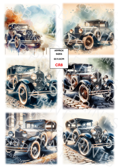 Car Decoupage Print CR8 | Mulberry Paper