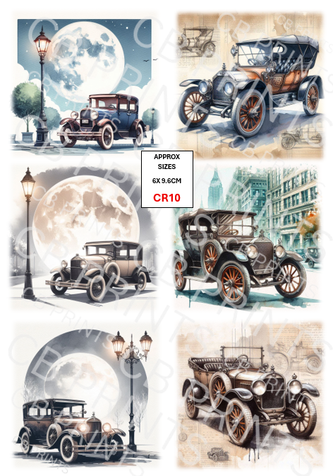 Car Decoupage Print CR10 | Mulberry Paper