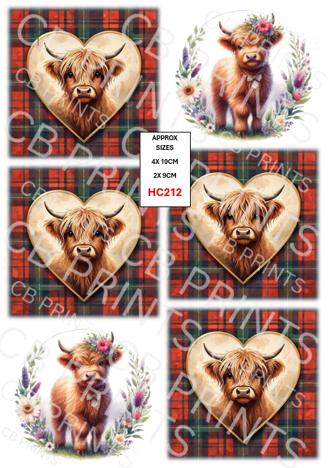 Highland Cow Decoupage Print HC212 | Mulberry Paper