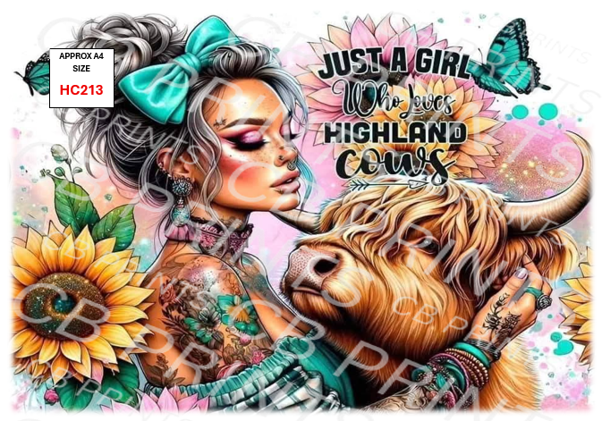 Highland Cow Decoupage Print HC213 | Mulberry Paper