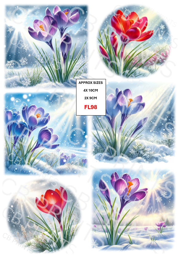 Floral Decoupage Print FL98 | Mulberry Paper