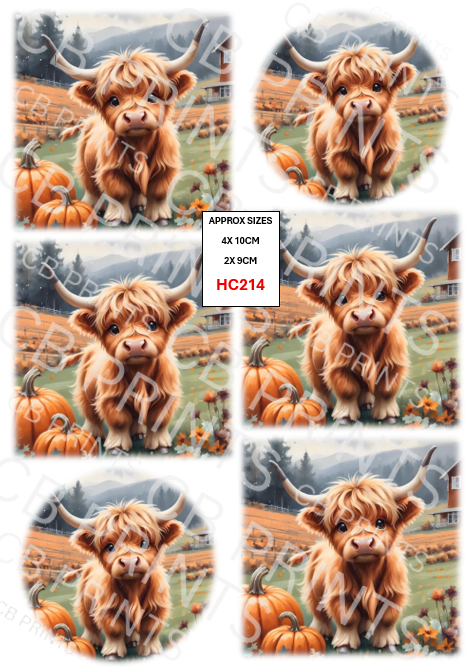 Highland Cow Decoupage Print HC214 | Mulberry Paper