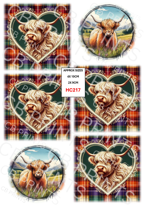 Highland Cow Decoupage Print HC217 | Mulberry Paper