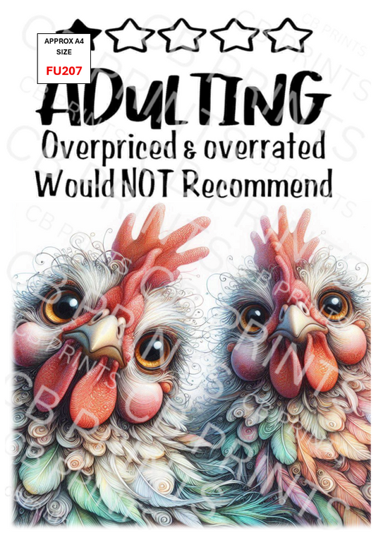 Funny Decoupage Print FU207 | Mulberry Paper