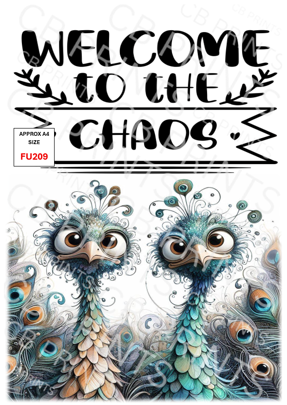 Funny Decoupage Print FU209 | Mulberry Paper