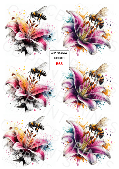 Bee Decoupage Print B65 | Mulberry Paper