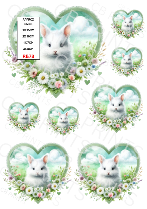 Rabbit Decoupage Print RB78 | Mulberry Paper