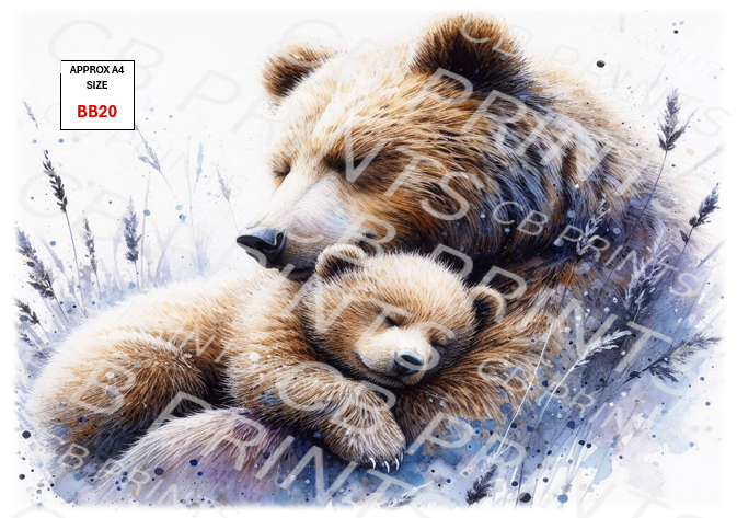 Brown Bear Decoupage Paper BB20 – Mulberry Paper Print