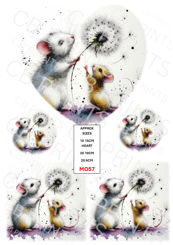 Mouse Decoupage Paper MO57 – Mulberry Paper Print