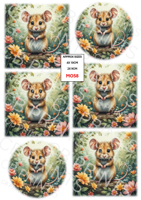 Mouse Decoupage Paper MO58 – Mulberry Paper Print