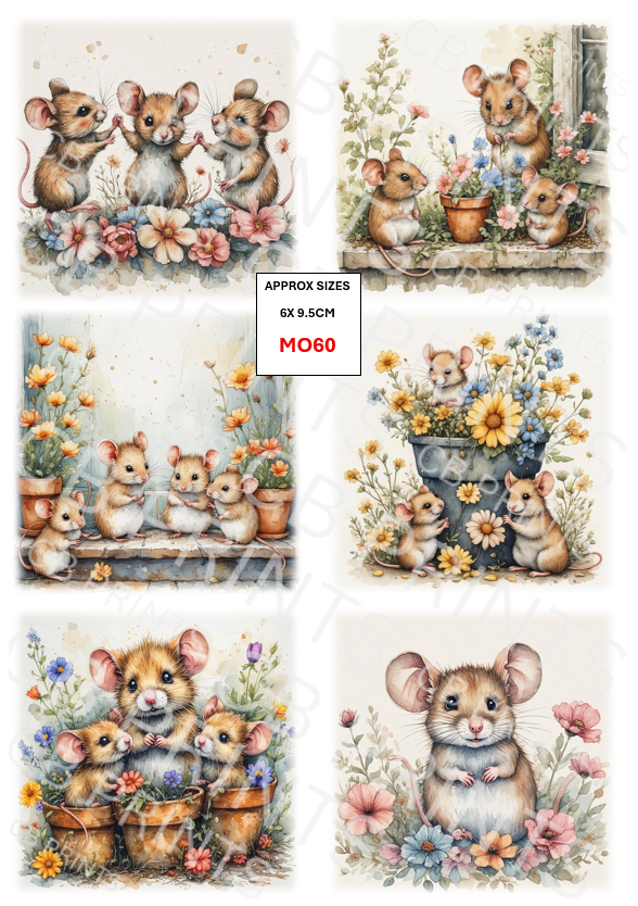 Mouse Decoupage Paper MO60 – Mulberry Paper Print