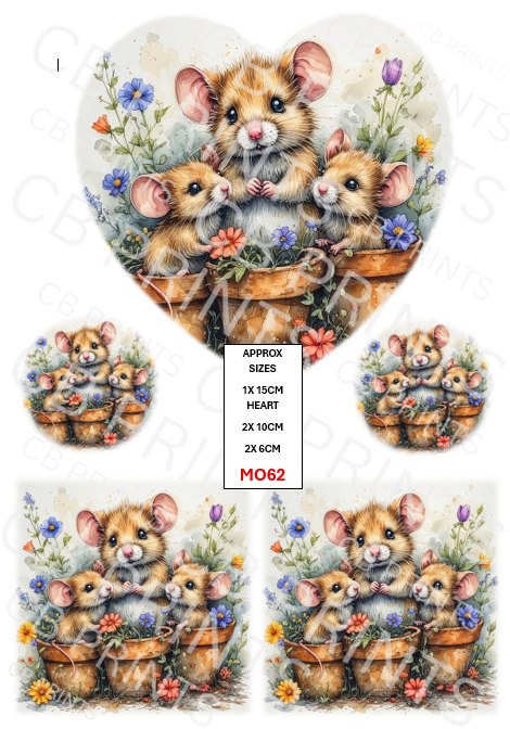 Mouse Decoupage Paper MO62 – Mulberry Paper Print
