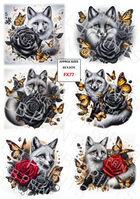 Fox Decoupage Print FX77 | Mulberry Paper