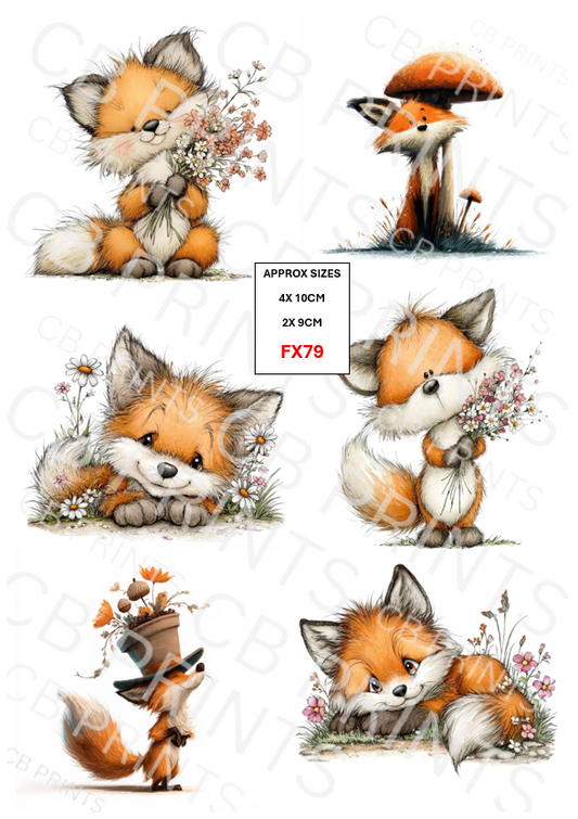 Fox Decoupage Print FX79 | Mulberry Paper