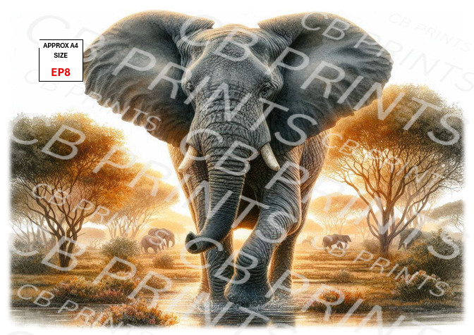 Elephant Decoupage Paper EP8 – Mulberry Paper Print