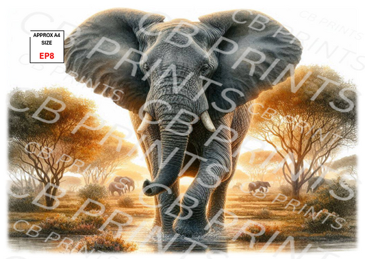 Elephant Decoupage Paper EP8 – Mulberry Paper Print