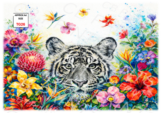 Tiger Decoupage Print TG26 | Mulberry Paper