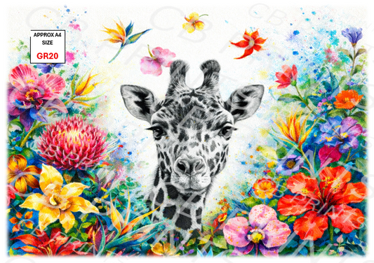 Giraffe Decoupage Print GR20 | Mulberry Paper