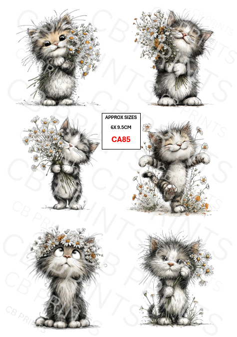 Cat Decoupage Paper CA85 – Mulberry Paper Print