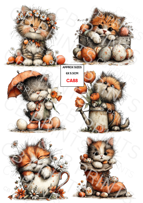 Cat Decoupage Paper CA88 – Mulberry Paper Print