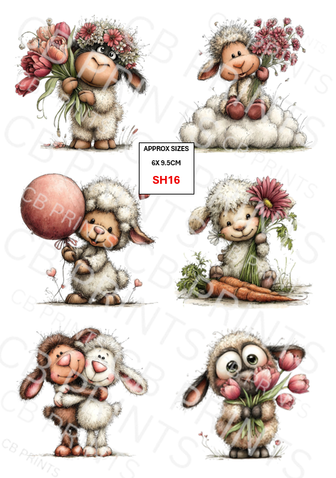 Sheep Decoupage Print SH16 | Mulberry Paper