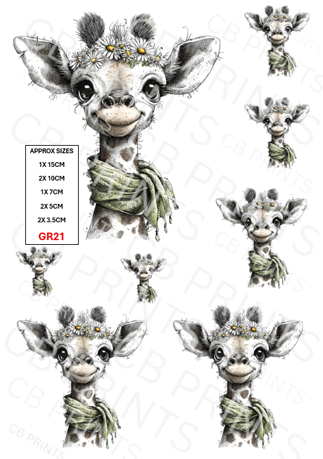 Giraffe Decoupage Print GR21 | Mulberry Paper