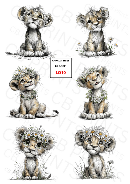 Lion Decoupage Print LO10 | Mulberry Paper