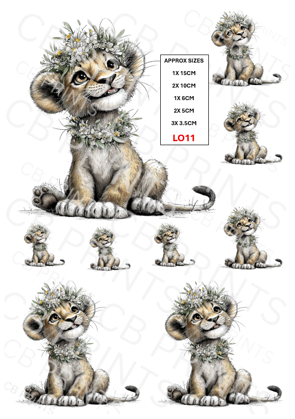 Lion Decoupage Print LO11 | Mulberry Paper