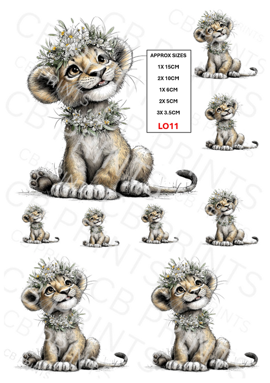 Lion Decoupage Print LO11 | Mulberry Paper