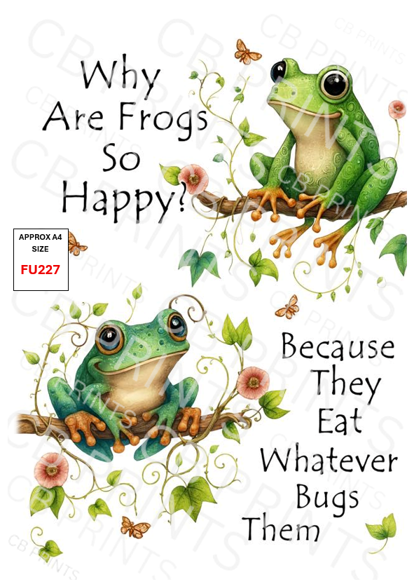 Funny Decoupage Print FU227 | Mulberry Paper