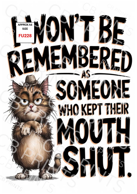Funny Decoupage Print FU228 | Mulberry Paper