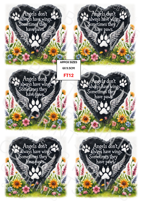 Pet Remembrance Decoupage Print FT12 | Mulberry Paper