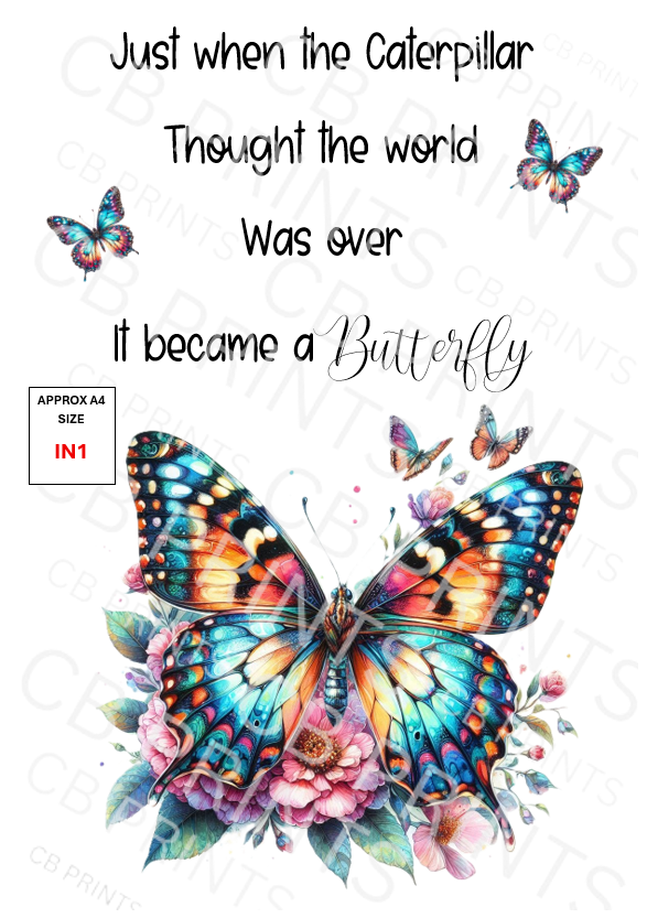Inspirational Quote Decoupage Print IN1 | Mulberry Paper