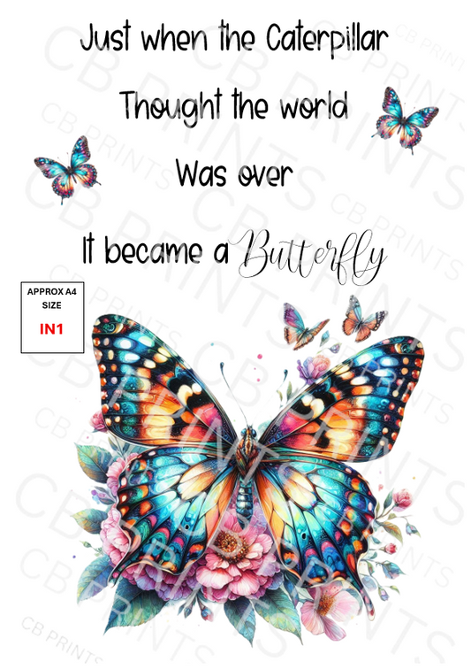 Inspirational Quote Decoupage Print IN1 | Mulberry Paper