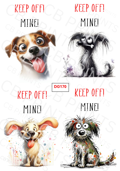 Dog treat jar Decoupage Print DG170 | Mulberry Paper