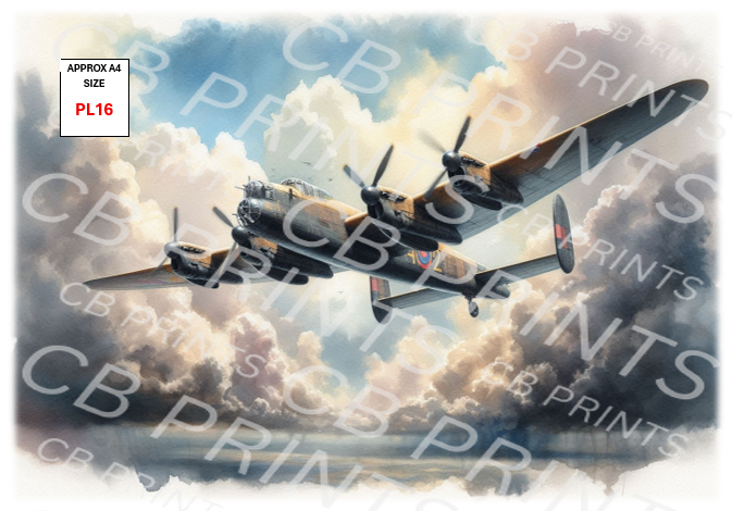 Lancaster bomber Plane Decoupage Paper Print PL16 – Mulberry Paper