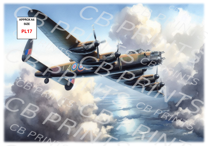 Lancaster bomber Plane Decoupage Paper Print PL17 – Mulberry Paper