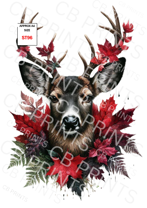 Stag Decoupage Print ST96 | Mulberry Paper