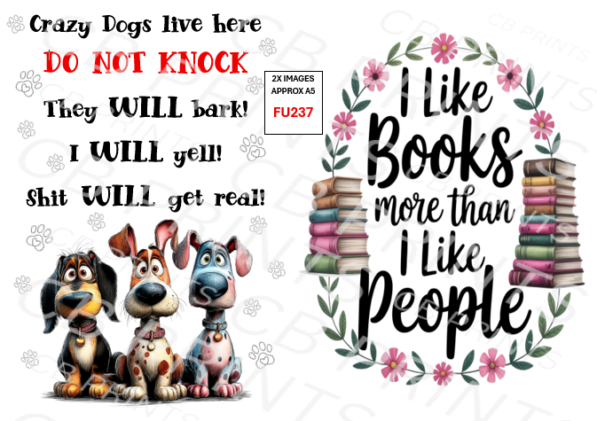 Funny Decoupage Print FU237 | Mulberry Paper