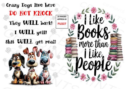 Funny Decoupage Print FU237 | Mulberry Paper