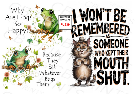 Funny Decoupage Print FU239 | Mulberry Paper