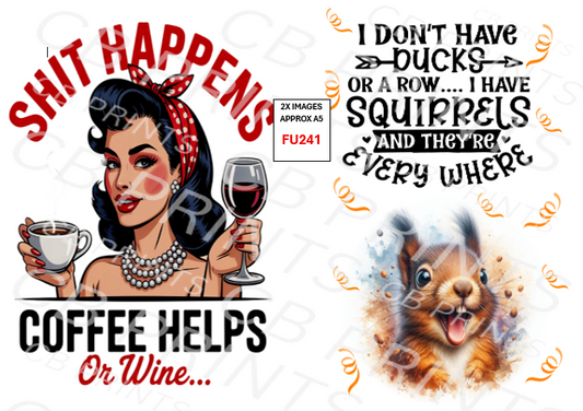 Funny Decoupage Print FU241 | Mulberry Paper