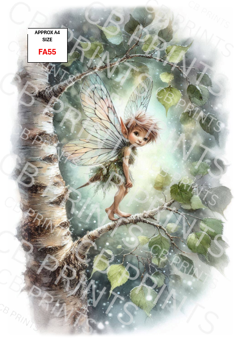 Fairy Decoupage Print FA55 | Mulberry Paper
