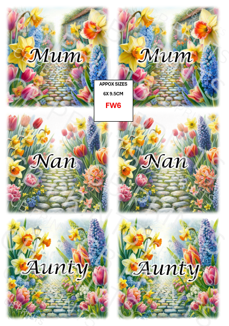 Personalised Floral Decoupage Print FW6 | Mulberry Paper